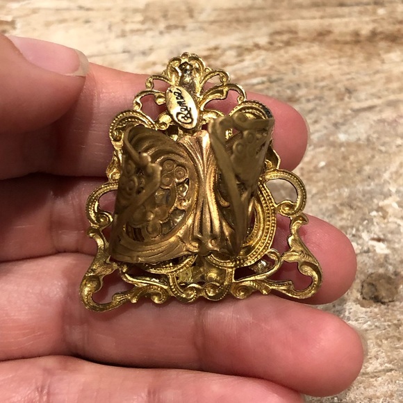 Vintage Peacock Ring Ornate - Picture 2 of 5